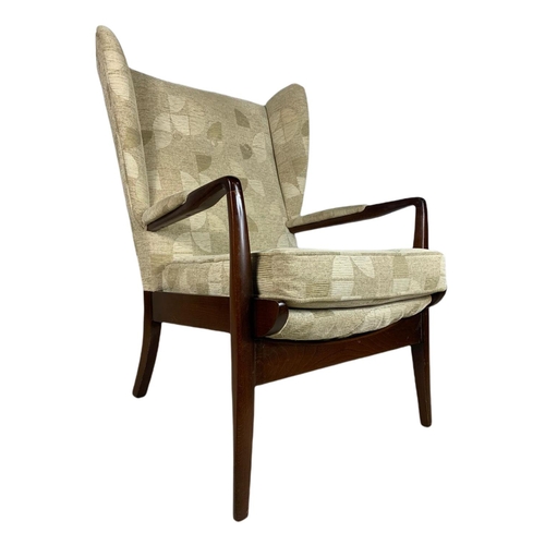 946 - Pair of mid century vintage Cintique wingback armchairs