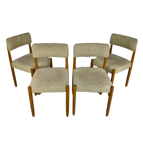 947 - Set of 4 mid century beech chairs