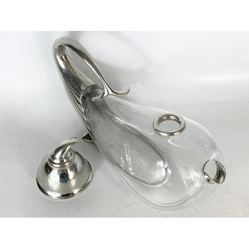 570 - Royal Selangor Pewter Vinifera Whale Decanter. 31/17cm