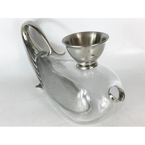 570 - Royal Selangor Pewter Vinifera Whale Decanter. 31/17cm