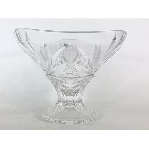 579 - Quantity of crystal, glassware, Lilliput Lane etc. 2 large crystal bowls. 17/23cm 20/15cm.