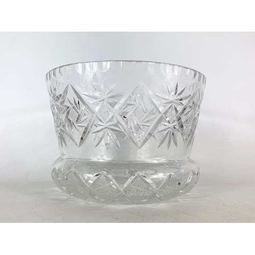 579 - Quantity of crystal, glassware, Lilliput Lane etc. 2 large crystal bowls. 17/23cm 20/15cm.