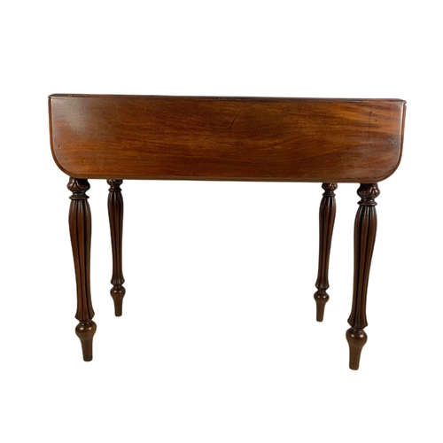 926 - Victorian mahogany Pembroke table. Extended 86.5/77/73cm