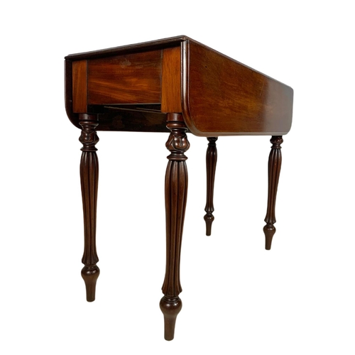 926 - Victorian mahogany Pembroke table. Extended 86.5/77/73cm