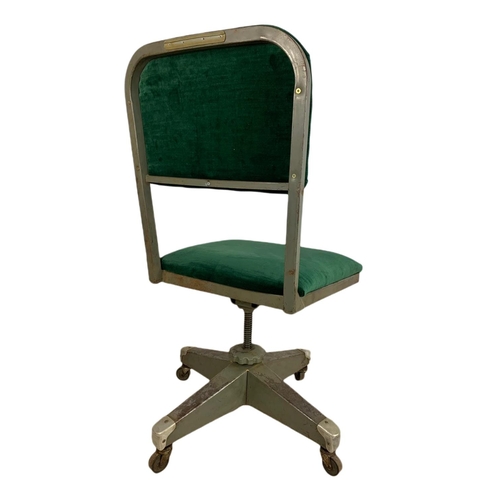 951 - Vintage industrial metal swivel desk chair