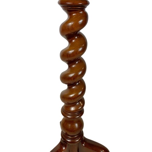 965 - Victorian mahogany pedestal side table. 50/50/72cm