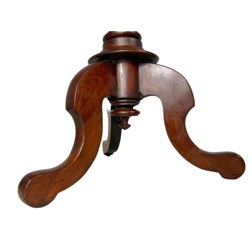 968 - Victorian mahogany pedestal side table, 51/50/70.5cm