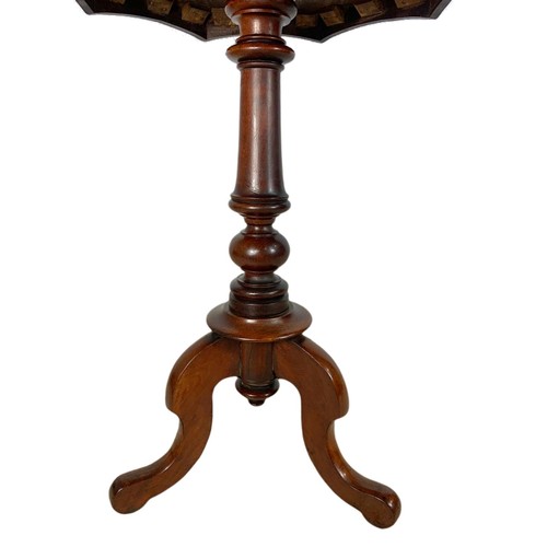 968 - Victorian mahogany pedestal side table, 51/50/70.5cm