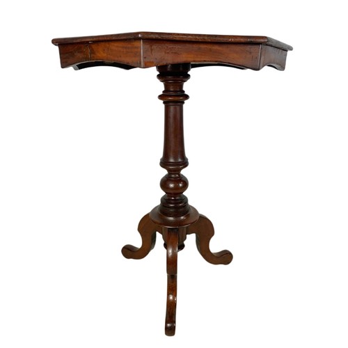 968 - Victorian mahogany pedestal side table, 51/50/70.5cm