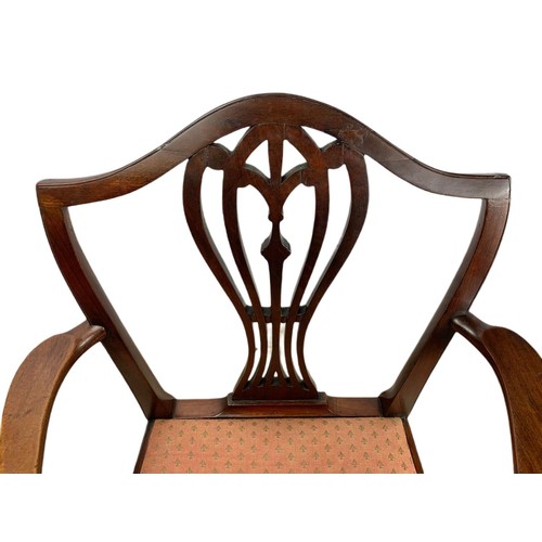 978 - Edwardian mahogany  armchair in the Georgian style