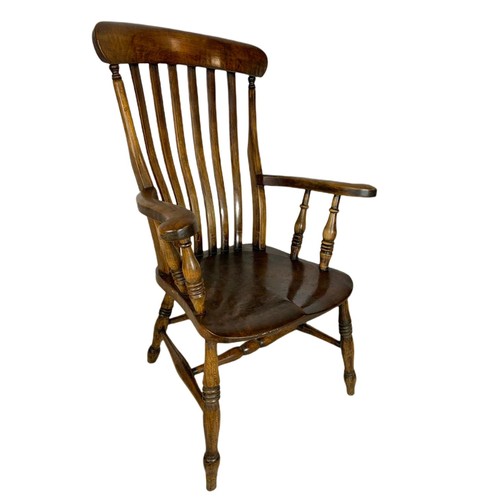 934 - Victorian elm and beech country house armchair. 66/50/104cm