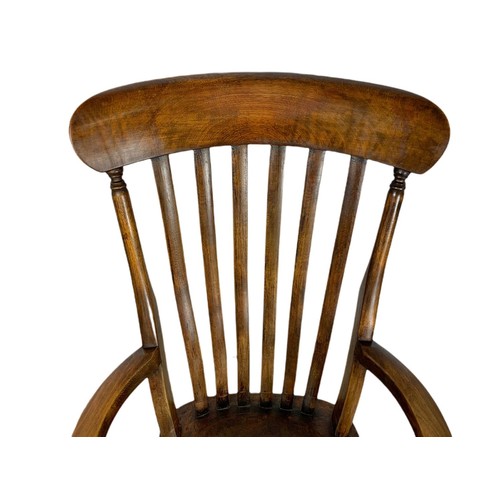 934 - Victorian elm and beech country house armchair. 66/50/104cm