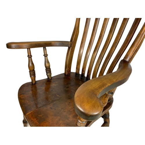 934 - Victorian elm and beech country house armchair. 66/50/104cm