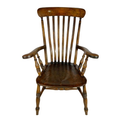 934 - Victorian elm and beech country house armchair. 66/50/104cm