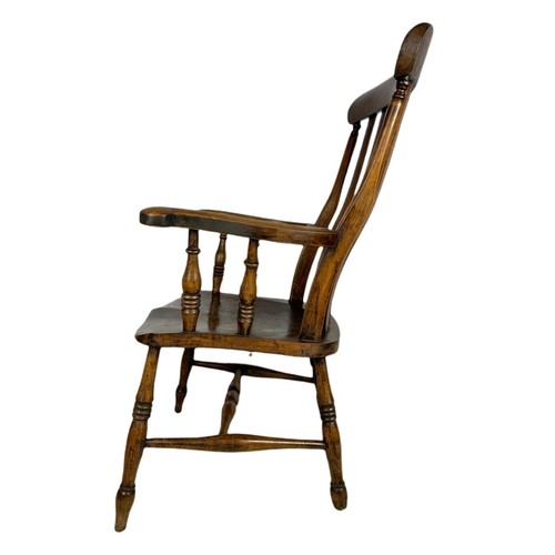 934 - Victorian elm and beech country house armchair. 66/50/104cm