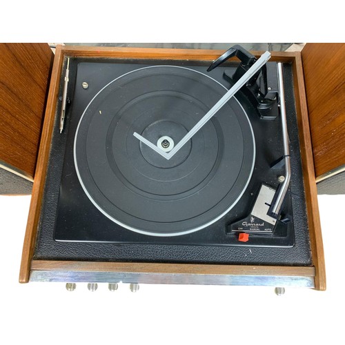 338 - Teak mid century Halcyon record player.