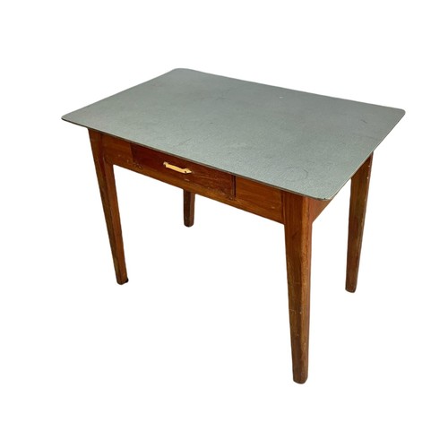 815 - 1950’s mid century kitchen table with drawer. 91/60/75cm