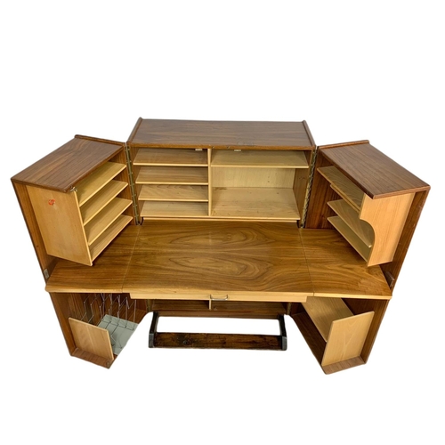 893b - Mid century magic box desk. 154/73/116cm