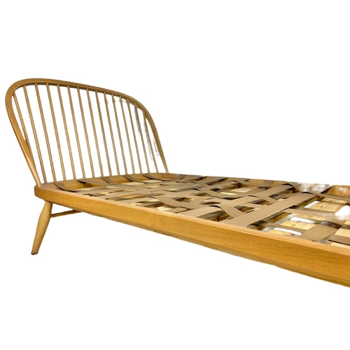 894D - Ercol Blonde mid century bed. 218/91cm.