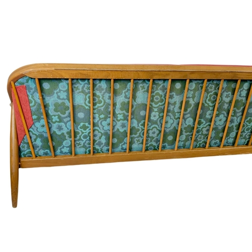 894c - Greaves & Thomas teak mid century sofa bed. 204.5cm