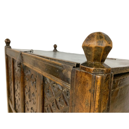 980 - Mid 19th century dowry chest. 88.5/52/73cm