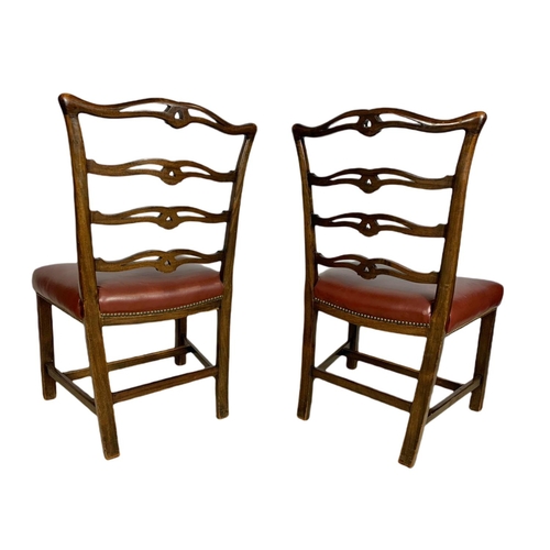 1000 - Set of 8 Irish Chippendale Georgian style mahogany chairs. Circa 1900