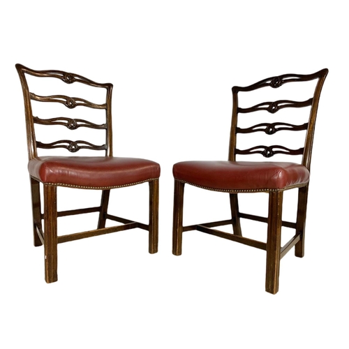 1000 - Set of 8 Irish Chippendale Georgian style mahogany chairs. Circa 1900