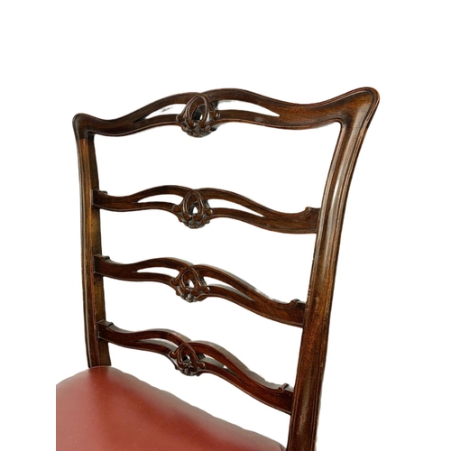 1000 - Set of 8 Irish Chippendale Georgian style mahogany chairs. Circa 1900