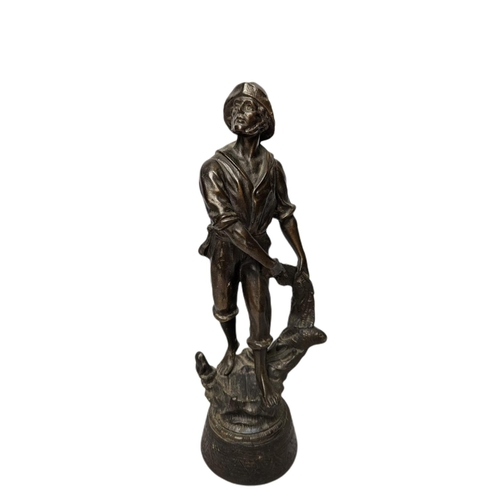 198a - Spelter figure, 36.5cm