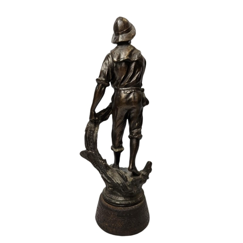 198a - Spelter figure, 36.5cm