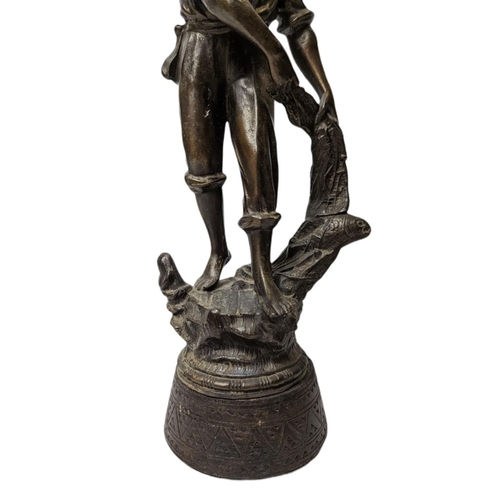 198a - Spelter figure, 36.5cm