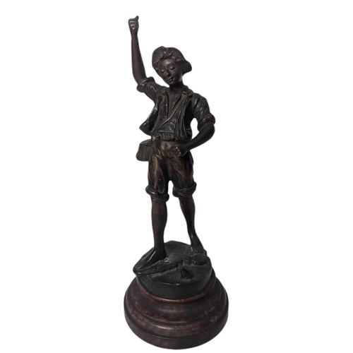 198b - Spelter figure, 38cm