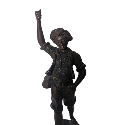 198b - Spelter figure, 38cm