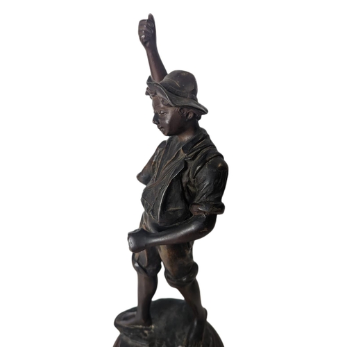 198b - Spelter figure, 38cm