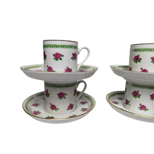 527a - Small Chinese tea cups and saucers