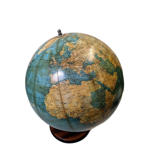 67a - Large early 20th century Philips Terrestrial Globe, 59cm