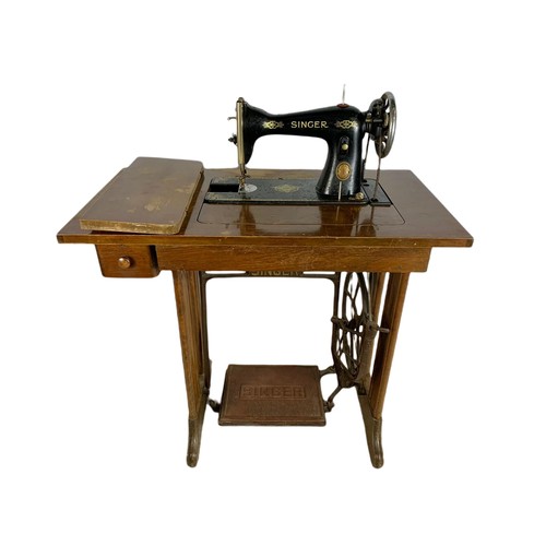 820 - Vintage Singer sewing machine table, 79cm x 42cm x 74cm