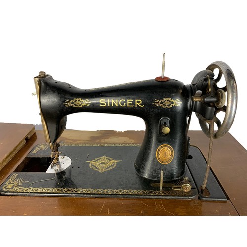 820 - Vintage Singer sewing machine table, 79cm x 42cm x 74cm