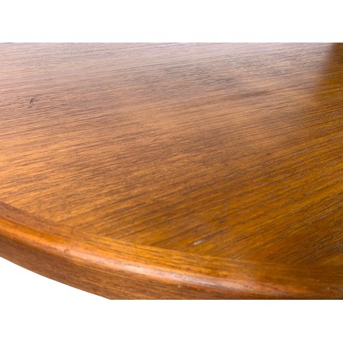 893 - Danish teak mid century dining table, no leaves. 120cm x 73cm