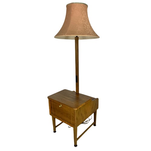 987 - Vintage standard lamp magazine table, 50cm x 58cm x 166cm