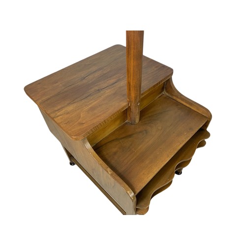 987 - Vintage standard lamp magazine table, 50cm x 58cm x 166cm