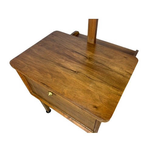 987 - Vintage standard lamp magazine table, 50cm x 58cm x 166cm