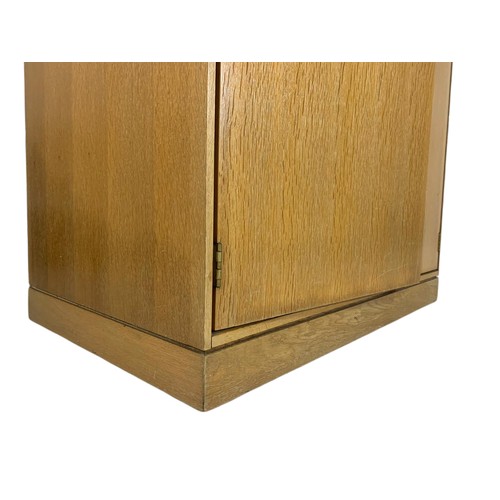 1055 - Vintage oak Stag wardrobe. 91.5/56/178cm