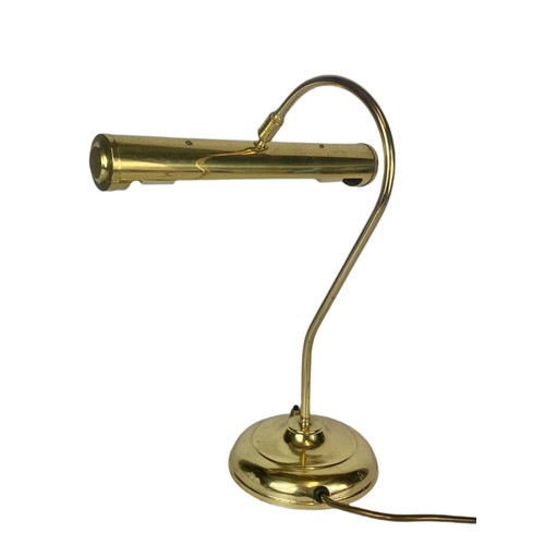 613 - Large vintage brass desk lamp. 39.5cm