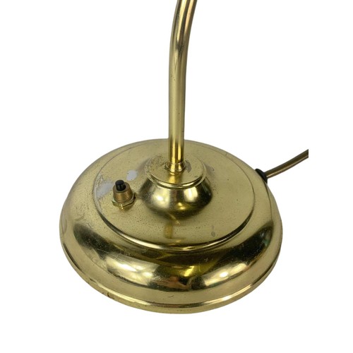 613 - Large vintage brass desk lamp. 39.5cm