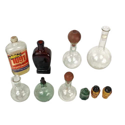 616 - Quantity of vintage chemist jars etc. Largest 20cm