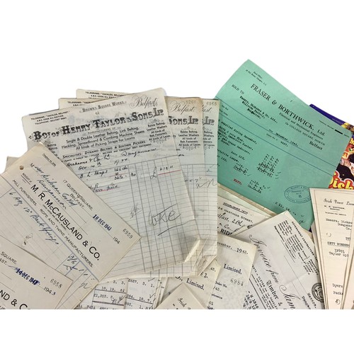 636 - Quantity of vintage Belfast companies receipts, paperwork, booklets etc.