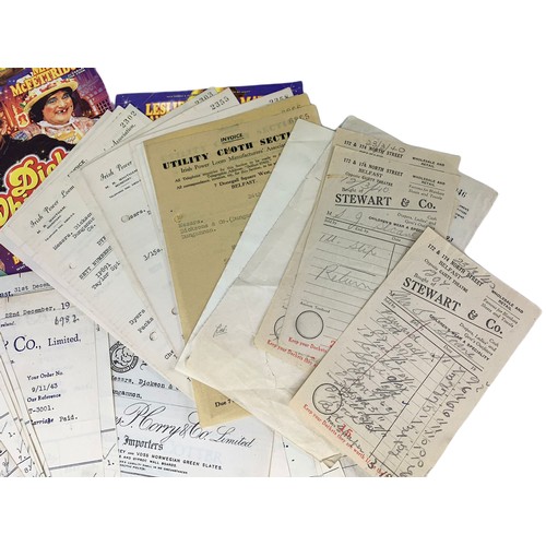 636 - Quantity of vintage Belfast companies receipts, paperwork, booklets etc.