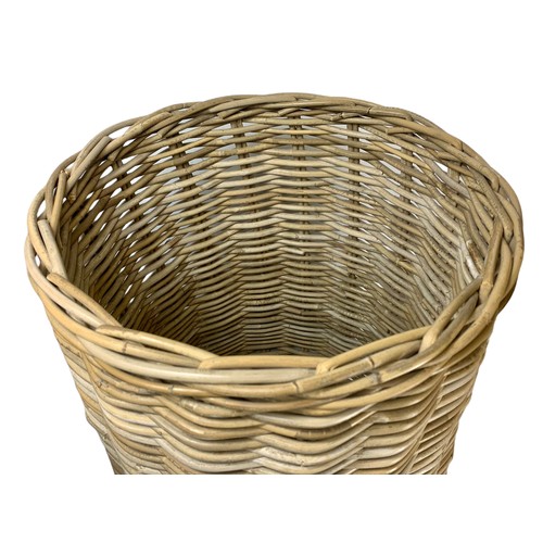 648 - Large vintage wicker laundry/storage basket. 52/65cm