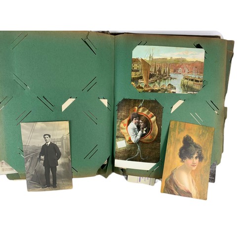 689 - Quantity of early 20th century and Victorian postcards and photographs, including novelty postcards,... 